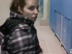 UhPorn presents: Dressing room blowjob from his cute teen gf