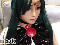 UhPorn presents: Sailormoon latex doll bondage cosplay