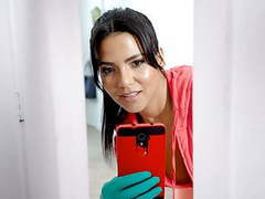 UhPorn presents: Colombian maid peeps on owner