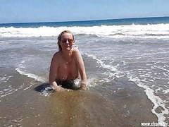 UhPorn presents: The beach whore for everyone on gran canaria uncut