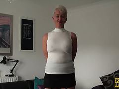 UhPorn presents: Roughly fucked mature slut swallows huge load of cum
