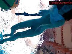 UhPorn presents: Perfect shaved teen in the pool