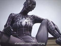 UhPorn presents: Real spider-woman super flexible - by helga