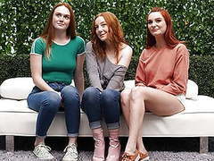 UhPorn presents: 3 redheads and one lucky ass guy
