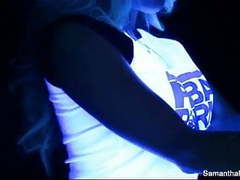 UhPorn presents: Samantha saint's blacklight halloween
