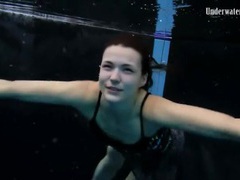 UhPorn presents: Beautiful girl swims and smiles underwater