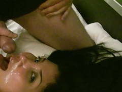 UhPorn presents: Asian gets a double facial and shows her husband on webcam