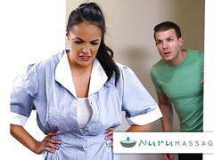 UhPorn presents: Nurumassage hot maid discovers nuru with young lad