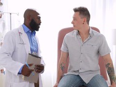 UhPorn presents: Tattooed white man gets his ass licked and fucked by a black dude, Gay