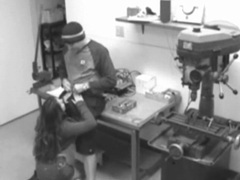 UhPorn presents: Hot slut in machine shop fucked by coworker