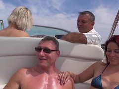 UhPorn presents: Hot ass blondie britney drops her clothes for sex on the boat, Group Sex, Hardcore, Outdoor, Reality, Yacht, Foursome, Bikini