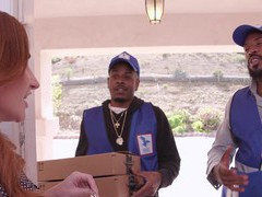 UhPorn presents: Tattooed hottie sophia locke gets banged by two black guys at once