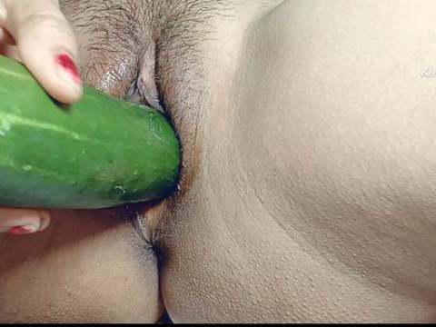 UhPorn presents: I can't get any where big black cock so my small pussy fucked by big cucumber  in hindi
