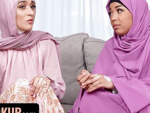 UhPorn presents: Hijab wearing step sisters malina melendez and aubry babcock fuck their step brother - hijab hookup