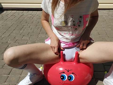 UhPorn presents: Horny milf and her pervert fantasy. dp riding fitness ball