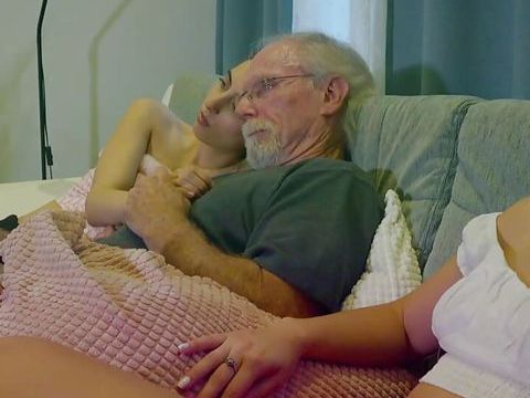 UhPorn presents: 2 girls 1 grandpa - hardcore old vs young fuck
