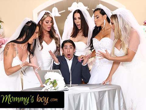 UhPorn presents: Mommy's boy - furious milf brides reverse gangbang hung wedding planner for wedding planning mistake