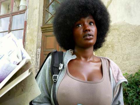 UhPorn presents: Czech streets 152: quickie with cute busty black girl