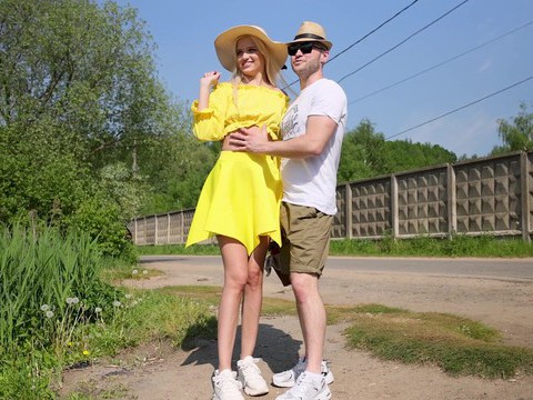 UhPorn presents: Blonde novella night gets fucked from behind in public - hd