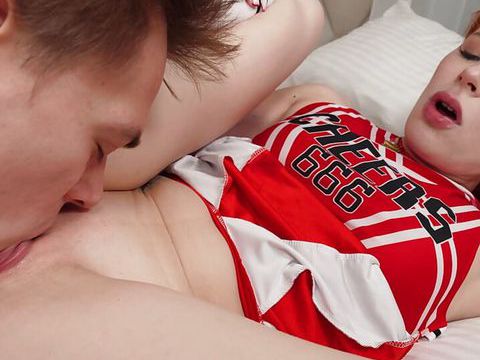 UhPorn presents: Redhead cheerleader bringing steamy fantasies to life together with her bf