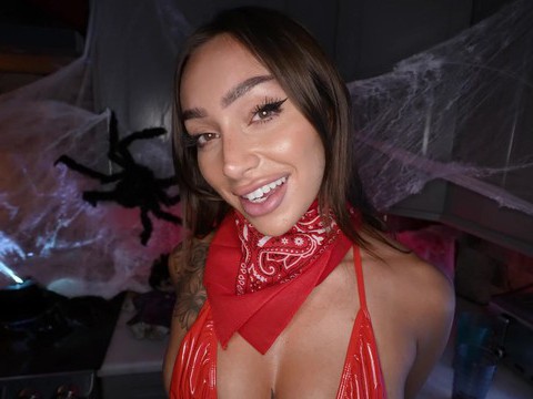 UhPorn presents: Tattooed sisi rose wearing red lingerie gets fucked hard