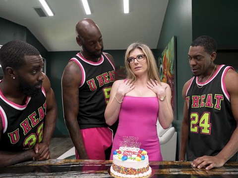 UhPorn presents: Interracial gangbang with a horny blonde babe - cory chase