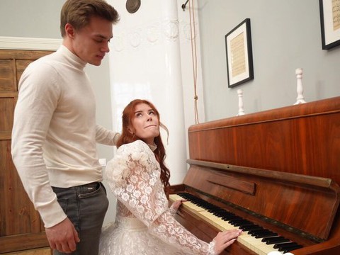 UhPorn presents: Redhead pianist goes nuts for my hard dick after practice
