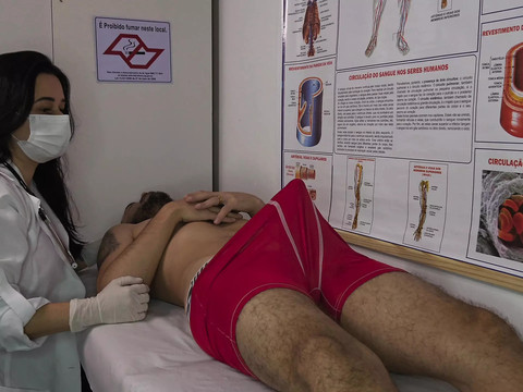 UhPorn presents: Nurse gets excited by patient's erection