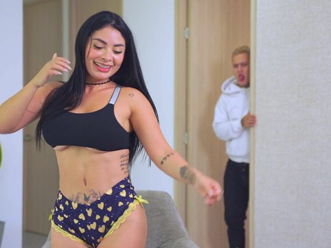 UhPorn presents: Brunette alejandra palacios with hot ass sucking a hard cock