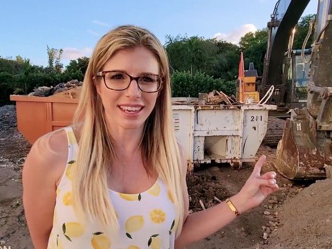 UhPorn presents: Outdoors video of sexy blonde wife cory chase with glasses