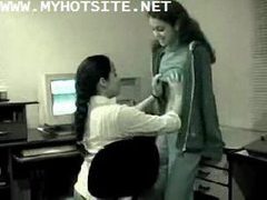 UhPorn presents: Lesbians fool around at work