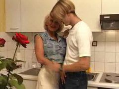 UhPorn presents: Fucking his busty aunt in the kitchen
