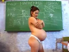 UhPorn presents: Pregnant teacher masturbates in classroom
