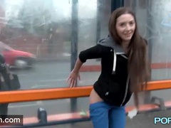 UhPorn presents: Beautiful girl has fun playing in public