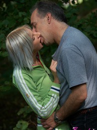 UhPorn presents: Hot innocent girl fucked outdoors in the forest hardcore