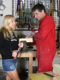 UhPorn presents: Blonde teenage beauty fucking her old and horny handyman