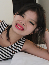 UhPorn presents: Ass-horny Thai amateur fingers asshole and gets stuffed by white cock