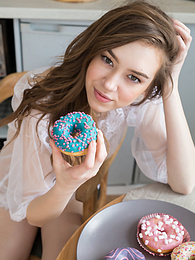 UhPorn presents: If you are a fan of skinny girls, check out how this cute little doll poses and teases totally naked in the kitchen.