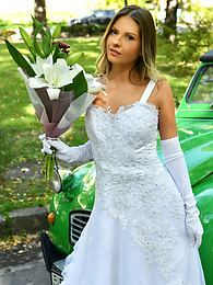 UhPorn presents: Naughty bride Rebecca Volpetti takes a photographer assistant's stiff dick