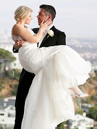 UhPorn presents: Hot blonde Anikka Albrite consummates her marriage vows after getting married