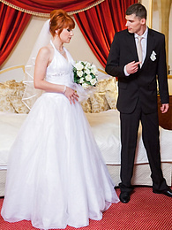 UhPorn presents: Redhead Czech bride Lucy Bell getting double fucked on her wedding day