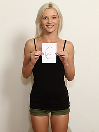 UhPorn presents: Blond hungarian teen Zazie Skymm gets completely naked during a solo shoot