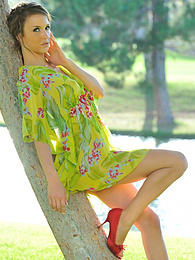 UhPorn presents: Beautiful american cutie Malena Morgan flaunts her sexy butt and plays with a vibrator outdoors